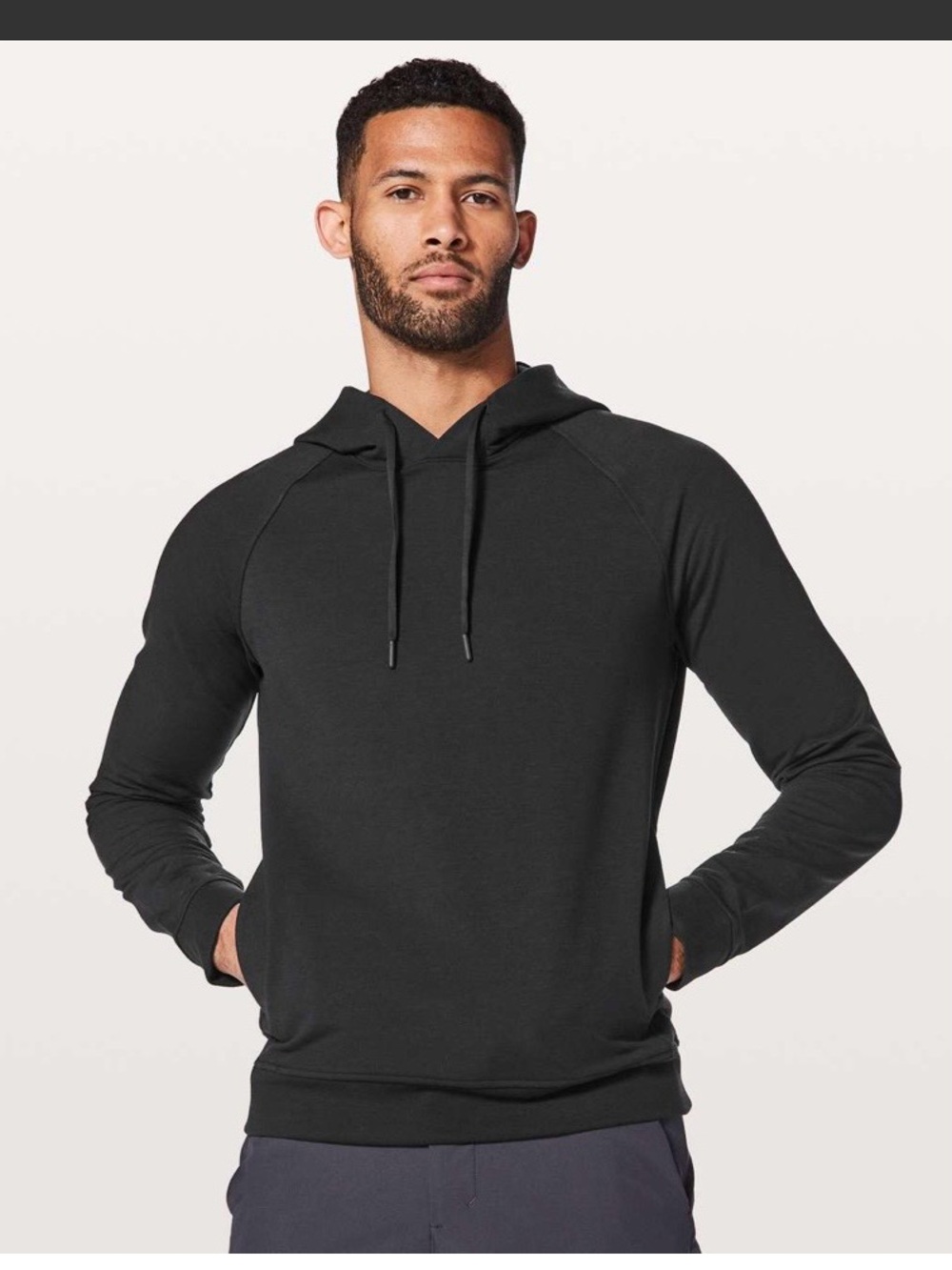 Lululemon Black City Sweat Pullover Hoodie size Medium Athletic Athleisure Run